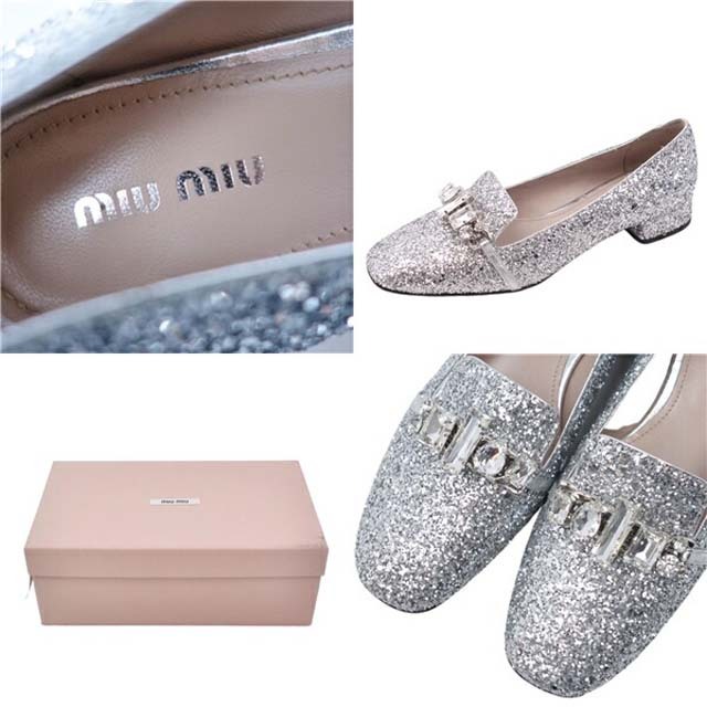 MIU MIU - ミュウミュウ パンプス グリッター ビジュー MIU MIU - ミュウミュウ パンプス グリッター ビジュー