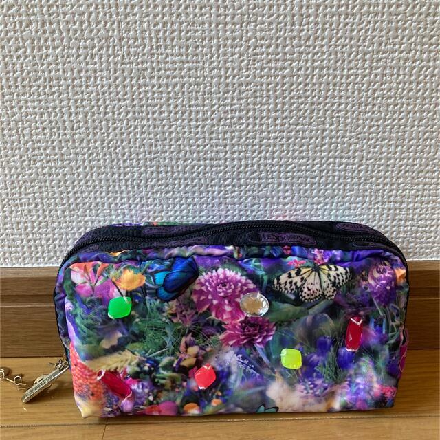 レスポートサック 蜷川実花 紫 ボストンバッグ ポーチ付き レスポートサック 蜷川実花 紫 ボストンバッグ ポーチ付き