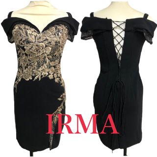 【定価¥22,800】IRMA ビジュー レース ミニドレス Mサイズ(ミニドレス)