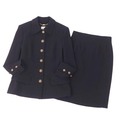 セリーヌ スーツ セットアップ ウール ジャケット 金ボタン スカート