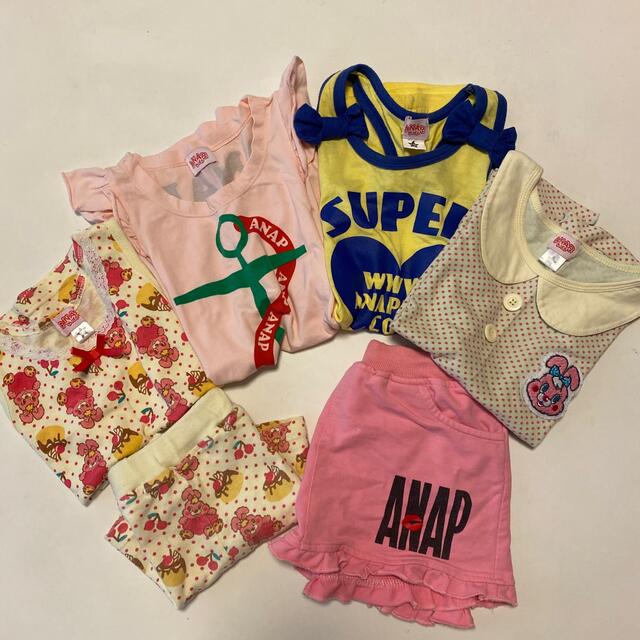 ANAP Kids(アナップキッズ)の子供服　ANAPキッズ　まとめ売り 6点セット　110サイズ キッズ/ベビー/マタニティのキッズ服女の子用(90cm~)(ワンピース)の商品写真