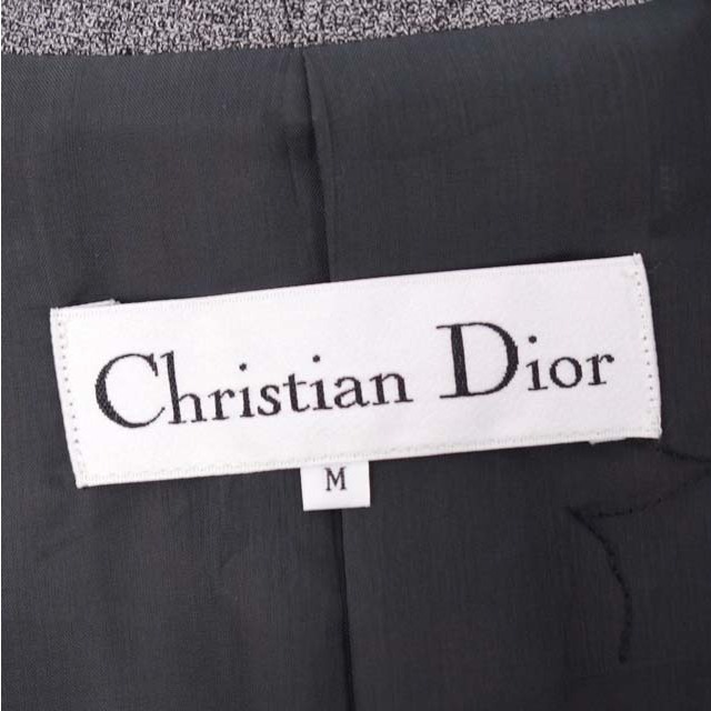 Christian Dior(クリスチャンディオール)のクリスチャンディオール ジャケット テーラード バイカラー シルク M レディースのジャケット/アウター(ブルゾン)の商品写真