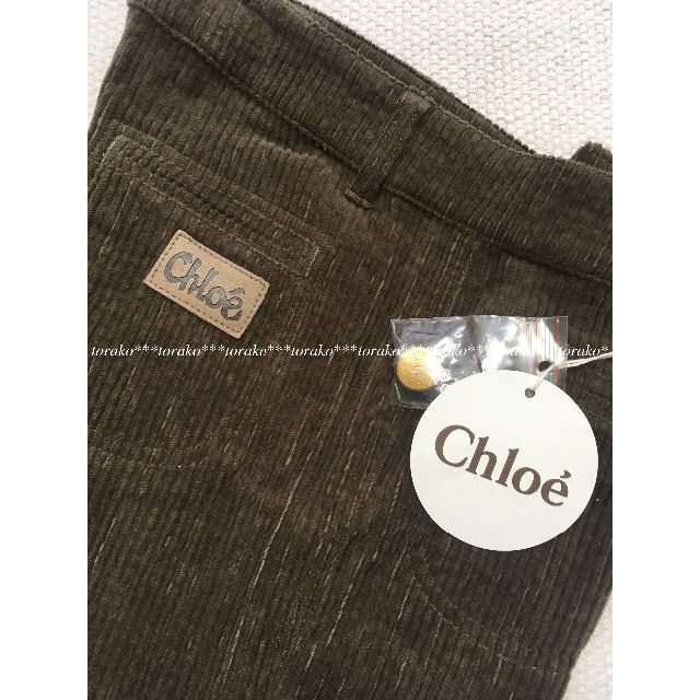 Chloe(クロエ)の【新品タグ付き】Chloe クロエ カーキ コーディロイ パンタロンパンツ レディースのパンツ(カジュアルパンツ)の商品写真