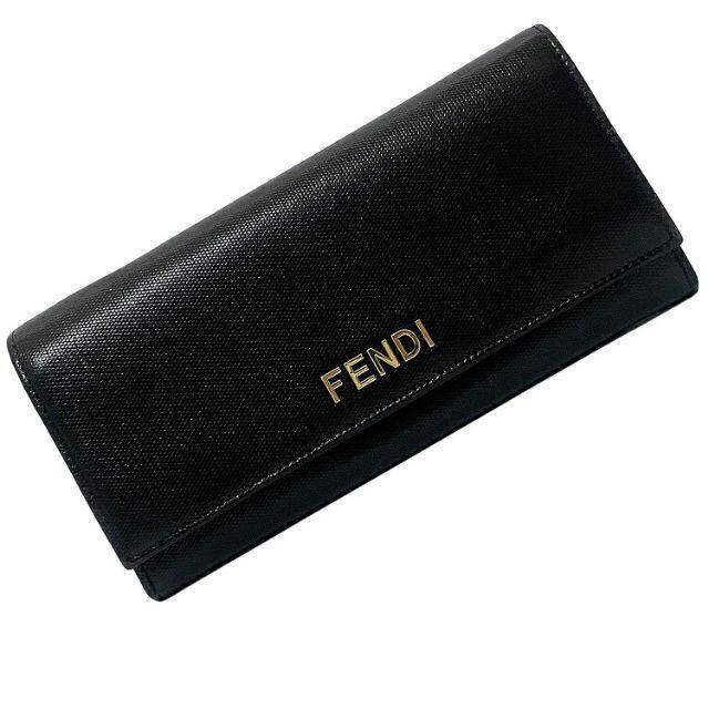 FENDI - フェンディ 二つ折り 長財布 ブラック ゴールド 黒の通販 by ...