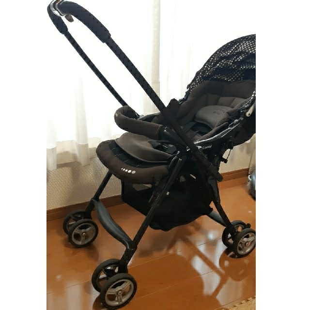 combi - コンビ ベビーカー メチャカルファーストα 美品!レインカバー