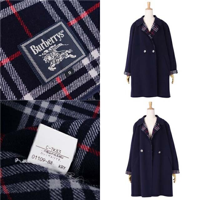 BURBERRY - バーバリー コート ウール カシミヤ 裏チェック BURBERRY - バーバリー コート ウール カシミヤ 裏チェック