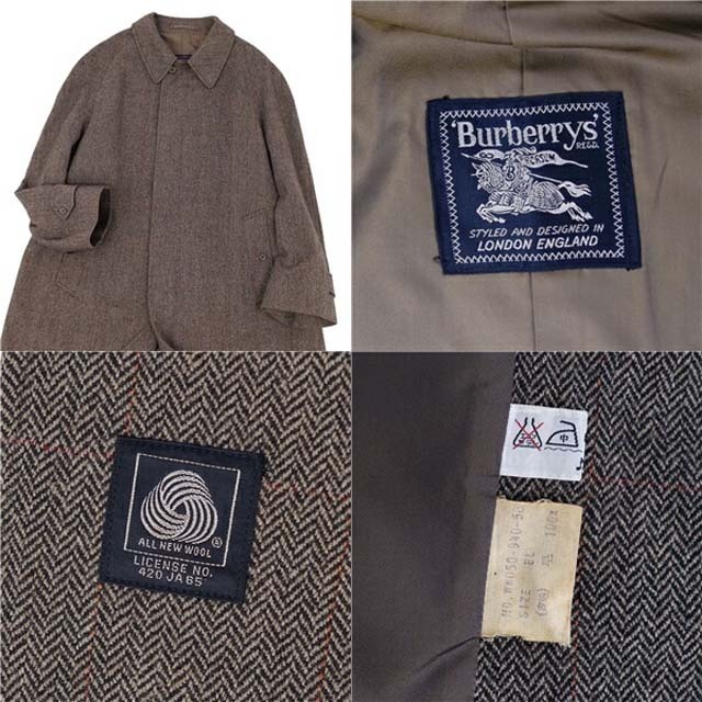 BURBERRY(バーバリー)のバーバリー コート ツイード ステンカラー バルマカーン メンズ ウール メンズのジャケット/アウター(ステンカラーコート)の商品写真