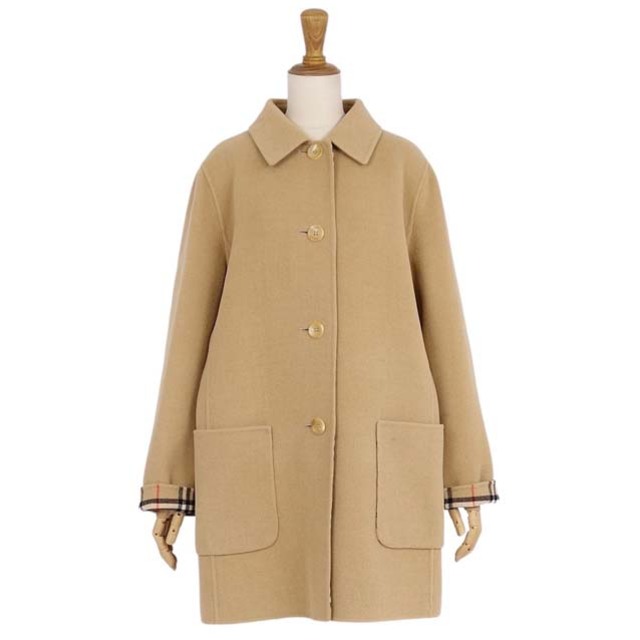 BURBERRY(バーバリー)のバーバリー コート 裏チェック ウール カシミヤ アウター レディース レディースのジャケット/アウター(ブルゾン)の商品写真