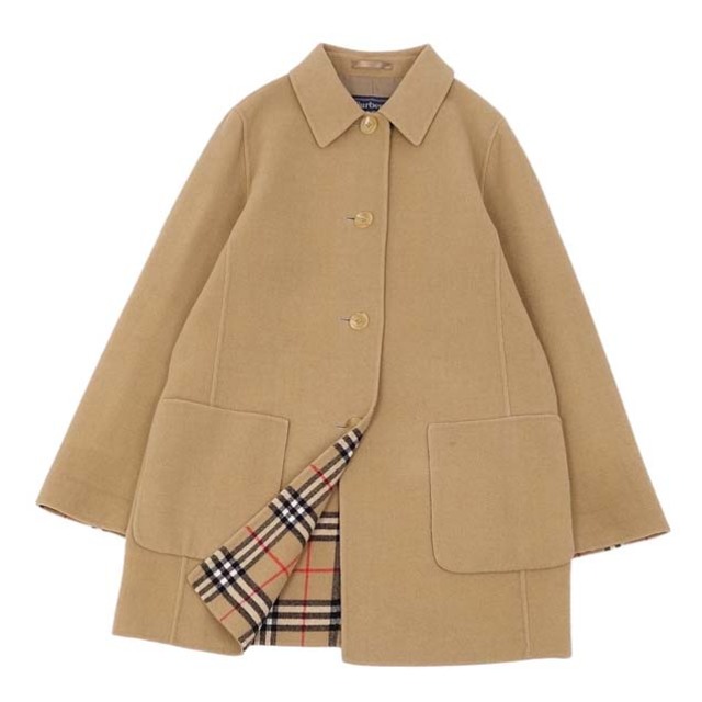 BURBERRY(バーバリー)のバーバリー コート 裏チェック ウール カシミヤ アウター レディース レディースのジャケット/アウター(ブルゾン)の商品写真