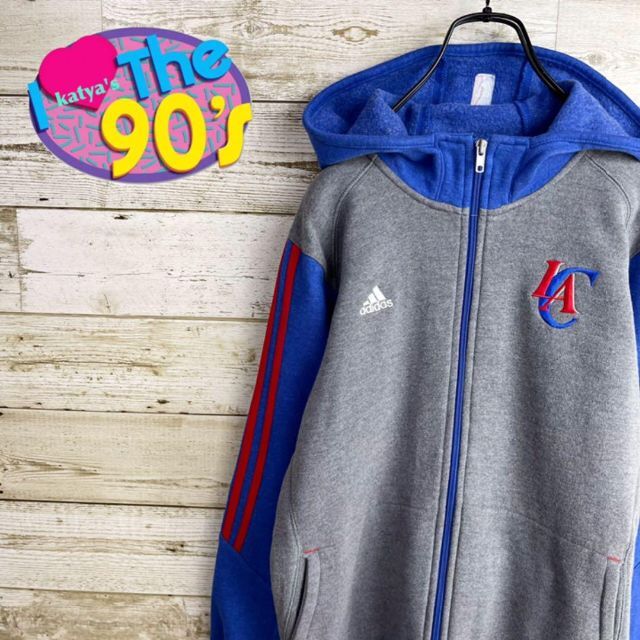 90’s Adidas  NBA ロサンゼルスグリッパーズ　ジップパーカー