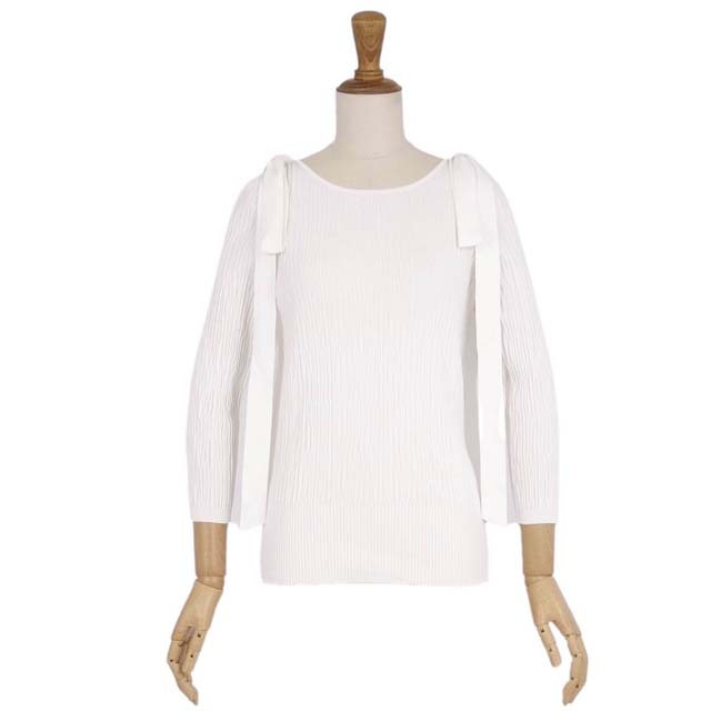 CHANEL - シャネル ニット ココマーク リボン セーター P58125 CHANEL - シャネル ニット ココマーク リボン セーター P58125
