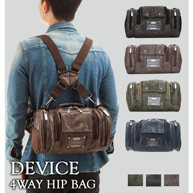 device.(ディバイス)のデバイス DEVICE #DWG-50088 MAD マッドシリーズ 4way スモークヒップバッグ メンズのバッグ(バッグパック/リュック)の商品写真