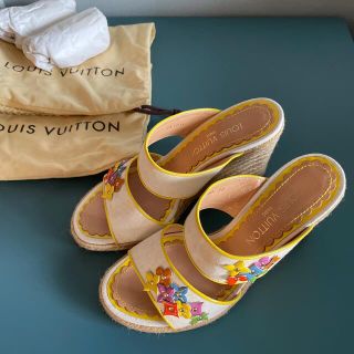 ルイヴィトン(LOUIS VUITTON)のLOUIS VUITTON モノグラムフラワー サンダル キャンバス (サンダル)