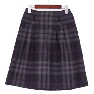 バーバリー(BURBERRY)のバーバリー ロンドン スカート フレアスカート ウール チェック レディース(ひざ丈スカート)