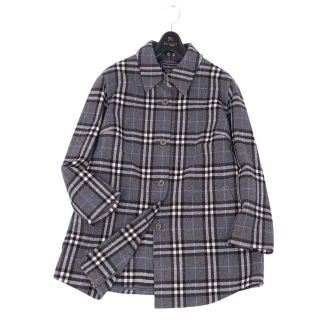 バーバリー(BURBERRY)のバーバリー コート チェック ウール アウター レディース(ブルゾン)