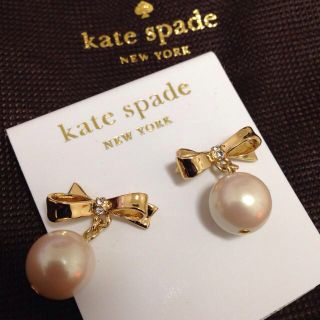 ケイトスペードニューヨーク(kate spade new york)の新品ケイトスペード♡リボンパールピアス(ピアス)