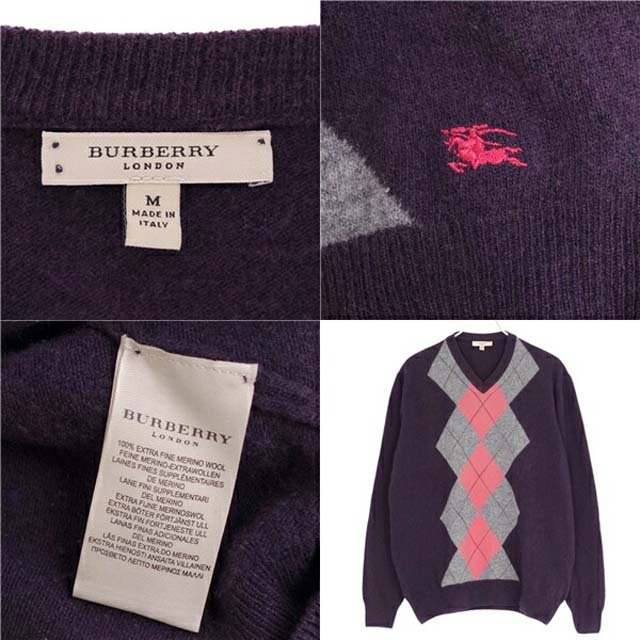 BURBERRY   バーバリー ロンドン ニット セーター チェック ウール