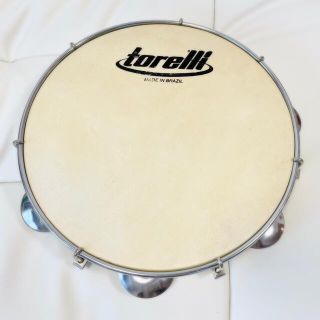 【中古・革ヘッド】パンデイロPandeiro　ブラジルにて購入　torelli(パーカッション)