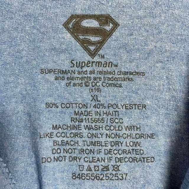 245 USA古着 MARVEL スーパーマン デカロゴ tシャツ ブルー メンズのトップス(Tシャツ/カットソー(半袖/袖なし))の商品写真