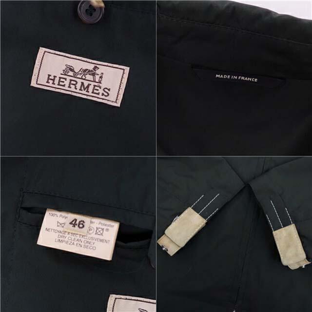 エルメス ジャケット ジップアップ ポリエステル 無地 アウター メンズ