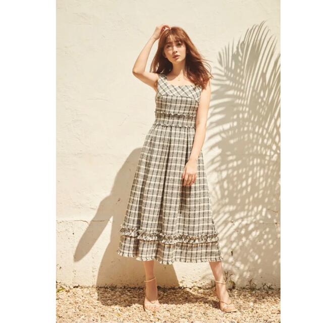 Her lip to Summer Tweed Midi Dress サイズM