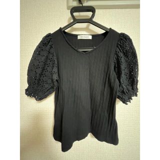 ミッシュマッシュ(MISCH MASCH)のミッシュマッシュ　黒トップス(カットソー(半袖/袖なし))