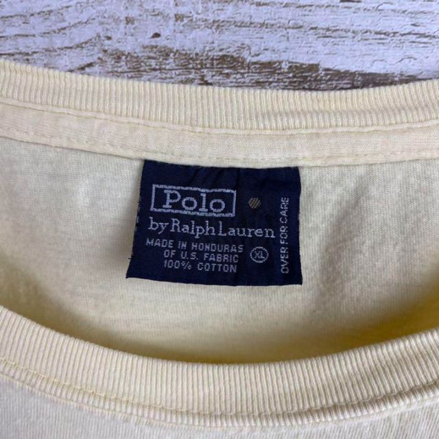 希少 90s ポロバイラルフローレン リンガーTシャツ ポニーロゴ刺繍 XL