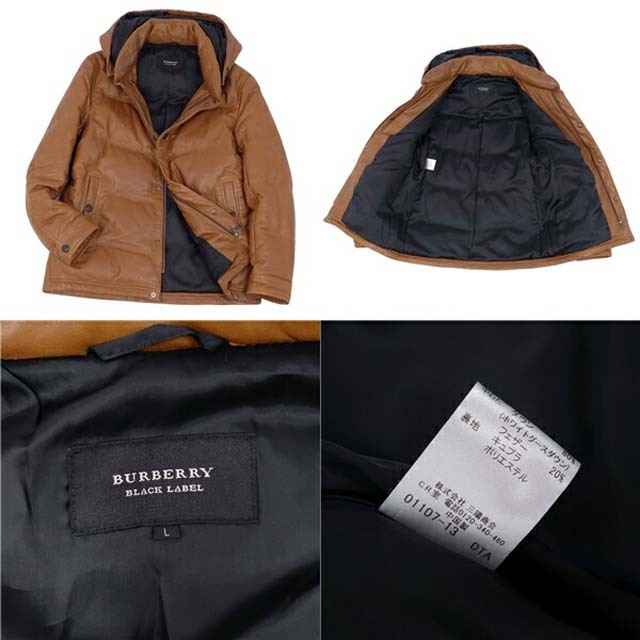 BURBERRY BLACK LABEL(バーバリーブラックレーベル)のバーバリー ブラックレーベル ジャケット 2way ダウン ラムレザー メンズ メンズのジャケット/アウター(ステンカラーコート)の商品写真
