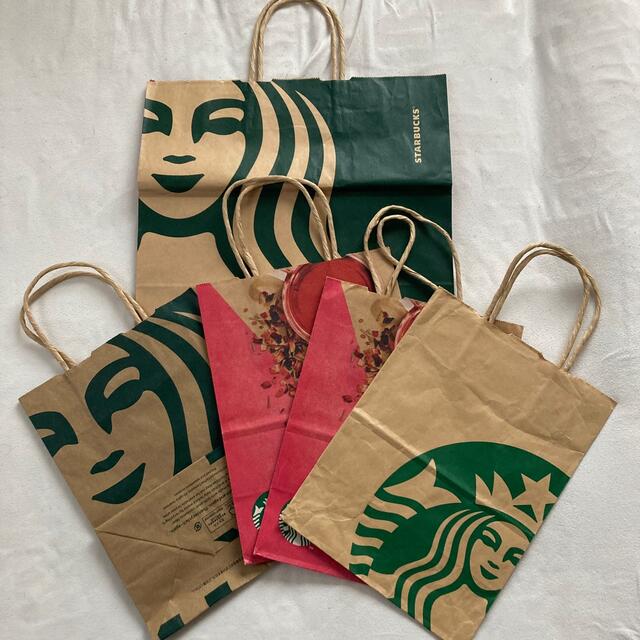Starbucks Coffee(スターバックスコーヒー)の【1月末処分予定】スターバックス/紙袋/5枚セット レディースのバッグ(ショップ袋)の商品写真
