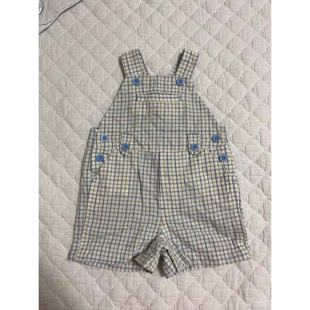 babyGAP(ベビーギャップ)のbaby gap ショートオール　チェック キッズ/ベビー/マタニティのベビー服(~85cm)(パンツ)の商品写真