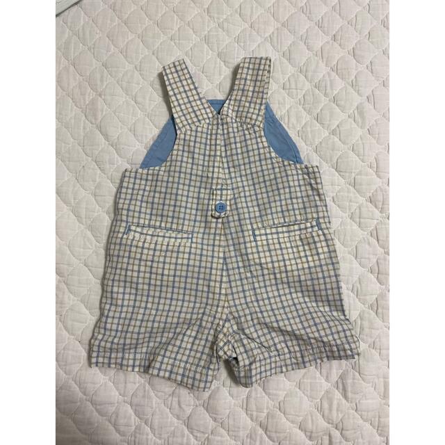 babyGAP(ベビーギャップ)のbaby gap ショートオール　チェック キッズ/ベビー/マタニティのベビー服(~85cm)(パンツ)の商品写真