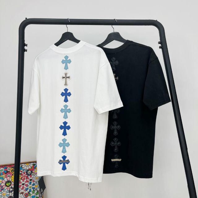 CHROME HEARTS クロムハーツ（原本無） Ｔシャツ ホースシュー ポケット 半袖 Tシャツ ブラック系 L