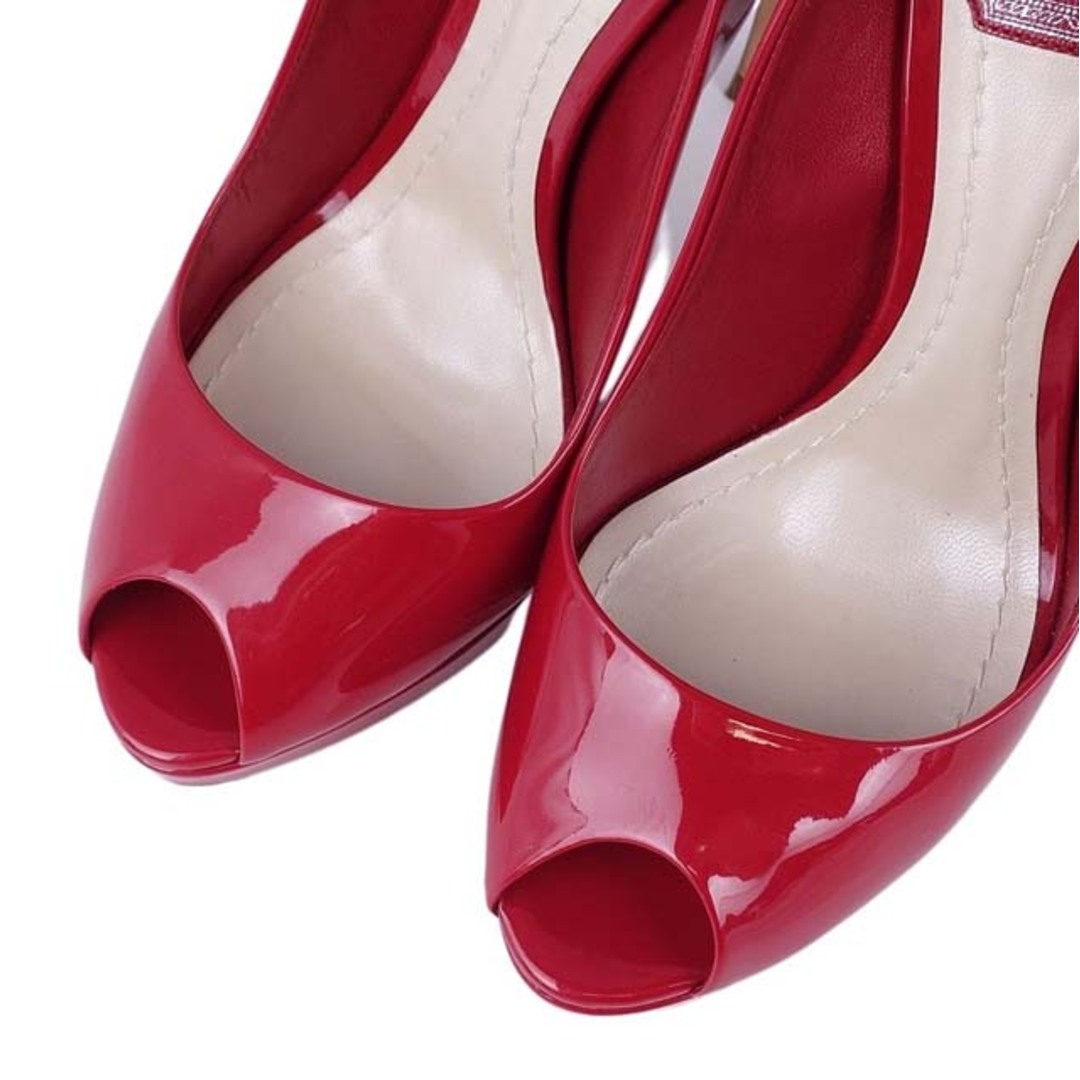 Christian Dior(クリスチャンディオール)のクリスチャンディオール パンプス ヒール オープントゥ パテントレザー レディースの靴/シューズ(ハイヒール/パンプス)の商品写真