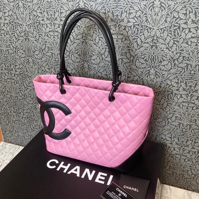 CHANEL カンボン　キャビアスキントートバッグ・超美品