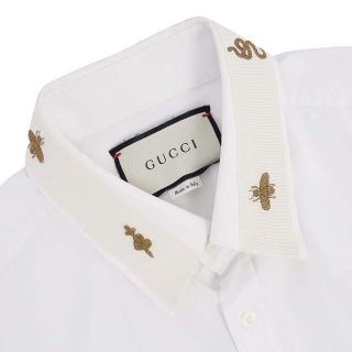 Gucci - グッチ シャツ ロングスリーブ ビー刺繍 コットン トップス