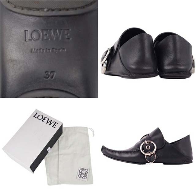 LOEWE - ロエベ シューズ バブーシュ カーフレザー ベルト金具 LOEWE - ロエベ シューズ バブーシュ カーフレザー ベルト金具