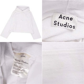 Acne Studios パーカー ショート丈 エンボスロゴ