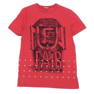 ディオールオム(DIOR HOMME)のディオールオム Tシャツ FUN FAIR スタッズ コットン プリント 半袖(Tシャツ/カットソー(七分/長袖))