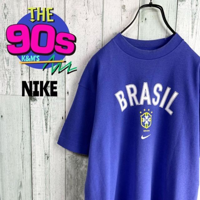 90's NIKE ナイキ  ブラジル代表　ロベルトカルロスモデル　Tシャツ