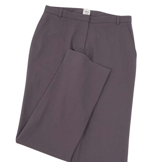 エルメス パンツ ウール ロングパンツ スラックス レディース ボトムス