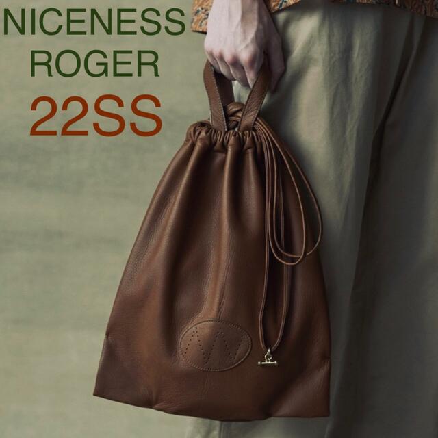 NICENESS ROGER 22SSディアレザー バッグ CAMEL ロジャー