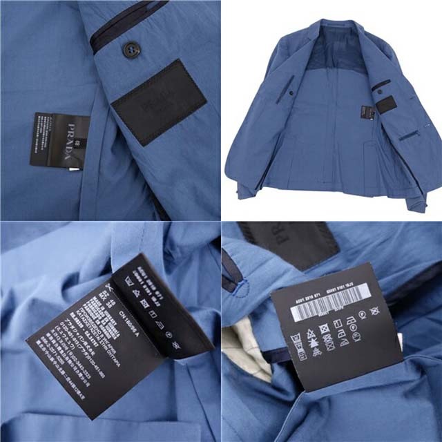 PRADA(プラダ)のプラダ セットアップ シングル スーツ コットン ジャケット パンツ メンズ メンズのスーツ(セットアップ)の商品写真