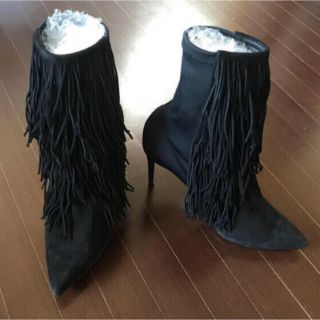 アクアズーラ(Aquazzura)のアクアズーラ　裏張り済み　フリンジブーツ(ブーツ)