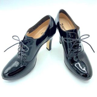 レペット(repetto)の★新品未使用★レペット パンプス 24.5 黒 エナメル 紐 レディース 靴(ハイヒール/パンプス)