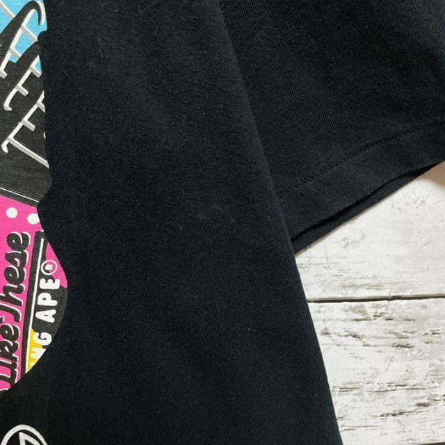 【人気Lサイズ】アベイシングエイプ☆総柄超人気デカ猿ロゴ 入手困難半袖Tシャツ