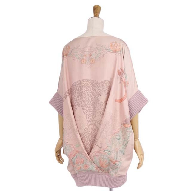 エルメス チュニック JUNGLE LOVE シルクツイル ニット 総柄