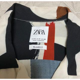 ザラ(ZARA)のZARA  men's 黒系　柄シャツ(シャツ)