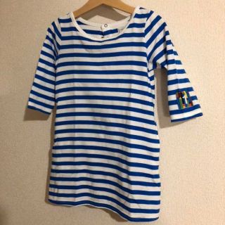 アーバンリサーチ(URBAN RESEARCH)のアーバンリサーチ☆FORK&SPOONボーダー長袖ワンピース キッズ(Tシャツ/カットソー)