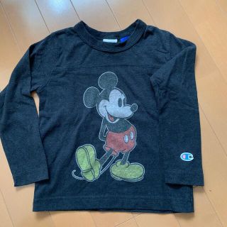 チャンピオン(Champion)のチャンピオン　ミッキー長袖カットソー　サイズ110(Tシャツ/カットソー)