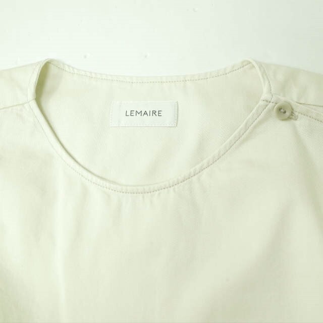 LEMAIRE ルメール 22SS BUTTON NECK TOP コットンツイル ボタンネックプルオーバーシャツ M221 TO132 LF729 46 CREAMY WHITE 半袖 トップス【新古品】【LEMAIRE】 3